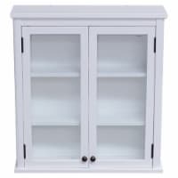 Dorset 27 W x 29 H Wall Mounted Bath Storage Cabinet with Glass Cabinet Doors