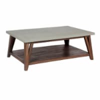 Alaterre Furniture Brookside 48  Wood with Concrete-Coating Coffee Table