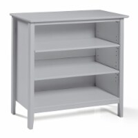 Alaterre Furniture Simplicity Wood 34H Under-Window 3-Shelf Bookcase - Dove Gray