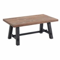 Adam 42 L Natural Solid Wood Coffee Table