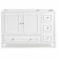 Alaterre Furniture Williamsburg 48 W White Wood Vanity Cabinet Only