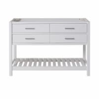 Alaterre Furniture Harrison 48 W White Wood Vanity Cabinet Only