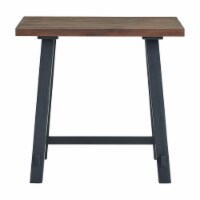 Alaterre Furniture Adam 32 Inch Wide Small Solid Wood Desk with Black Legs