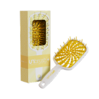 Unbrush® Plus Detangling Hair Brush - White & Lemon Drop Yellow Perspective: Main