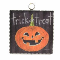 Halloween Trick Or Treat Jack-O-Lantern Wood Mini Pumpkin F19070