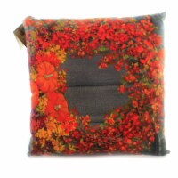 Home Decor Bittersweet Harvest Wreath Pillow Fabric Pumpkins Flowers F19080