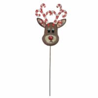 Home & Garden Candy Cane Reindeer Yard Stake Metal Christmas C20113