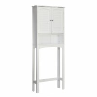 Elegant Home Fashions Louis Wooden Space Saver with Shutter Style Doors, White ELG-672