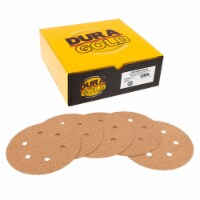 40 Grit - 6  Gold Hook & Loop 6-Hole Pattern Sanding Discs for DA Sanders - Box of 25