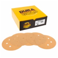 220 Grit - 6  Gold Hook & Loop 6-Hole Pattern Sanding Discs for DA Sanders - Box of 50