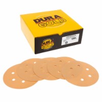 320 Grit - 6  Gold Hook & Loop 6-Hole Pattern Sanding Discs for DA Sanders - Box of 50