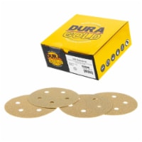 80 Grit - 5  Gold DA Sanding Discs - 5-Hole Pattern Hook and Loop - Box of 50