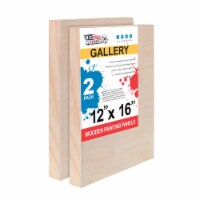 12  x 16  Birch Wood Paint Pouring Panel Boards, Gallery Series, 1-1/2  Deep Cradle -2 Pack