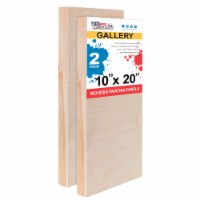 10  x 20  Birch Wood Paint Pouring Panel Boards, Gallery Series, 1-1/2  Deep Cradle -2 Pack