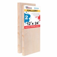 12  x 24  Birch Wood Paint Pouring Panel Boards, Gallery Series, 1-1/2  Deep Cradle -2 Pack