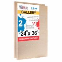 24  x 36  Birch Wood Paint Pouring Panel Boards, Gallery Series, 1-1/2  Deep Cradle -2 Pack