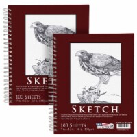 9  x 12  Left Hand Spiral 60lb Sketch Drawing Pad (Pack of 2)