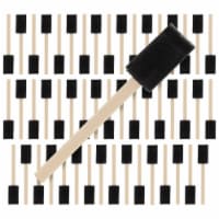1 inch Foam Sponge Wood Handle Paint Brush Set (Value Pack of 50) - Lightweight and durable