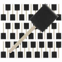 2 inch Foam Sponge Wood Handle Paint Brush Set (Value Pack of 40) - Lightweight and durable