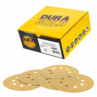 120 Grit - 5  Gold DA Sanding Discs - 8-Hole Pattern Hook and Loop - Box of 50