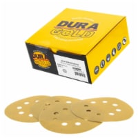 220 Grit - 5  Gold DA Sanding Discs - 8-Hole Pattern Hook and Loop - Box of 50
