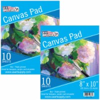 8  x 10  10-Sheet 8-Ounce Triple Primed Acid-Free Canvas Paper Pad (Pack of 2 Pads)