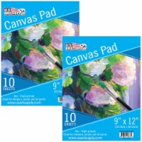9  x 12  10-Sheet 8-Ounce Triple Primed Acid-Free Canvas Paper Pad (Pack of 2 Pads)