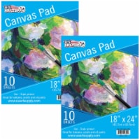 18  x 24  10-Sheet 8-Ounce Triple Primed Acid-Free Canvas Paper Pad (Pack of 2 Pads)