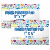 11  x 17  Finger Painting Paper Pad - 25 Sheets 60lb (100gsm) Acid Free (Pack of 2 Pads)