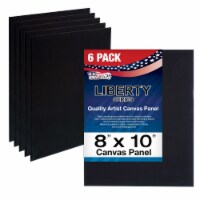 8  x 10  Black Professional Artist Quality Acid Free Canvas Panel Boards for Painting 6-Pack