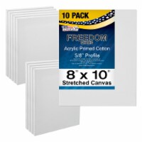 8  x 10  Super Value Quality Acid Free Stretched Canvas 10-Pack - 5/8  Profile Primed Gesso