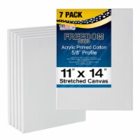 11  x 14  Super Value Quality Acid Free Stretched Canvas 7-Pack - 5/8  Profile Primed Gesso