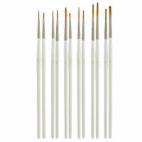 10Pcs Miniature Detail Paint Brush Set Detail Liner Fine Micro Art Brush  for Acrylic Oil, 1 unit - Kroger