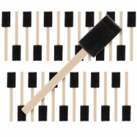 1 inch Foam Sponge Wood Handle Paint Brush Set (Value Pack of 25) - Lightweight and durable