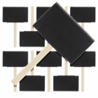 4 inch Foam Sponge Wood Handle Paint Brush Set (Value Pack of 10) - Lightweight and durable