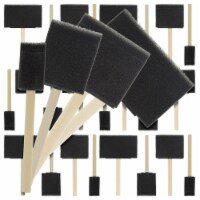 Variety Pack Foam Sponge Wood Handle Paint Brush Set, Pack of 20 Brushes - Lightweight