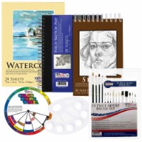 20 Piece Drawing, Sketch and Painting - Paper and Brush Accessory Pack