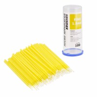 Paint Touch Up Micro Brushes, 100 Fine 1.5 mm Tip Size Yellow Brush Applicators