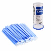 Eyelash Extension Micro Brushes, 100 Medium 2.0 mm Tip Size Blue Disposable Brush Applicators