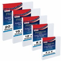 Assorted Square Artist Stretched Canvas Set - 20 x20 , 16 x16 , 12 x12 , 8 x8 , 4 x4