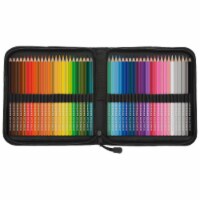 48 Piece Watercolor Artist Grade Water Soluble Colored Pencil Set with Zippered Case