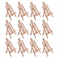 11  Small Tabletop Display Stand A-Frame Artist Easel, 12 Pack - Beechwood Tripod Easel