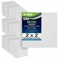 2  x 2  Mini Professional Primed Stretched Canvas 72-Pack