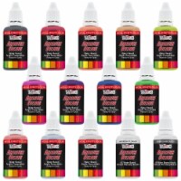 12 Color Pearlized Acrylic Airbrush Paint Set; Pearl Colors plus Reducer & Cleaner