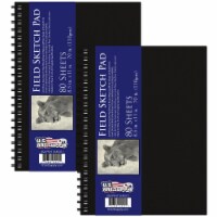 8.5  x 11  Hardbound FIeld Sketch Pad, 70 Pound (110gsm), Book of 80-Sheets (2 Sketchbooks)