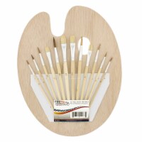 12 Piece Brush Set with 9 in. x 12 in. Wood Palette