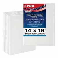 14  x 18  Acid Free Stretched Canvas 6-Pack - 3/4 Profile 12 Ounce Primed Gesso