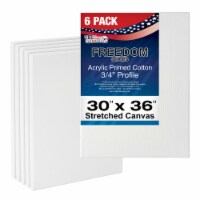 30  x 36  Stretched Canvas 12-Ounce Primed 6-Pack - White 3/4  Profile Heavy-Weight Gesso