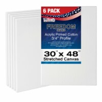 30  x 48  Stretched Canvas 12-Ounce Primed 6-Pack - White 3/4  Profile Heavy-Weight Gesso