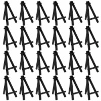 5  Mini Black Wood Display Easel, 24 Pack, A-Frame Artist Painting Party Tripod Easel